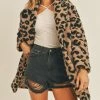 Olive & Bette's Olive And Bette's - Leopard Print Sherpa Coat