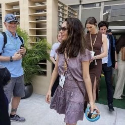 Perry Walker - Jenny Mini Dress Silk - Pink & White