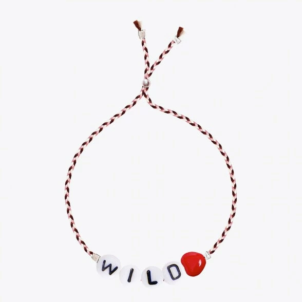 Olive & Bette's Olive And Bette's - Wild Heart Glass Letter Bracelet